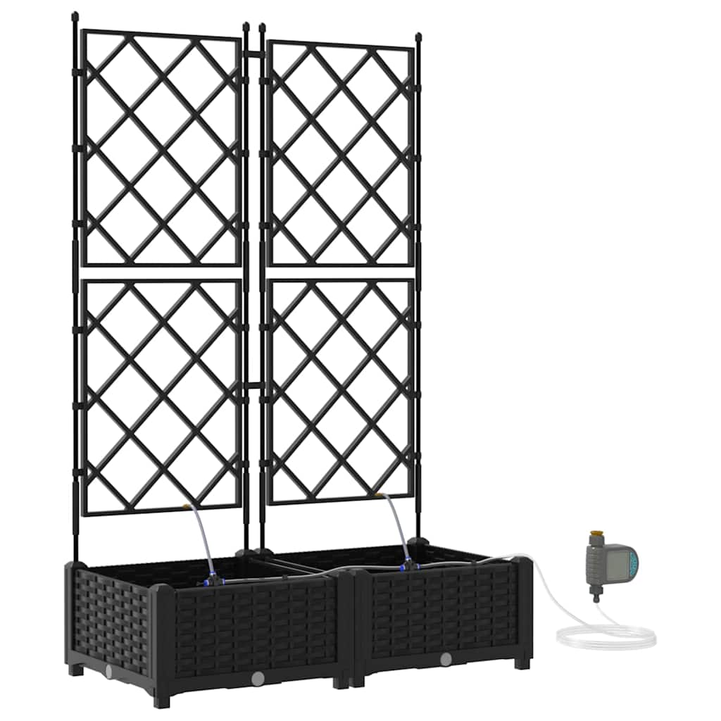 Have Blomsterkrukke 2 stk. Sort 80 x 40 x 126 cm PP