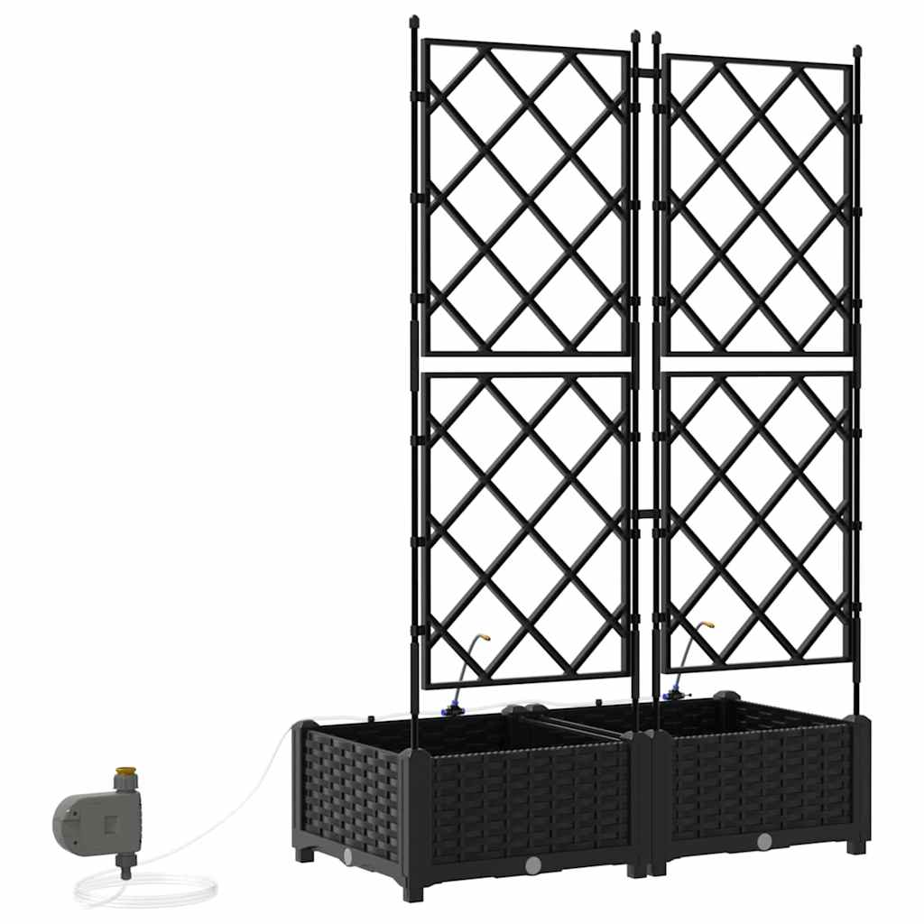 Have Blomsterkrukke 2 stk. Sort 80 x 40 x 126 cm PP