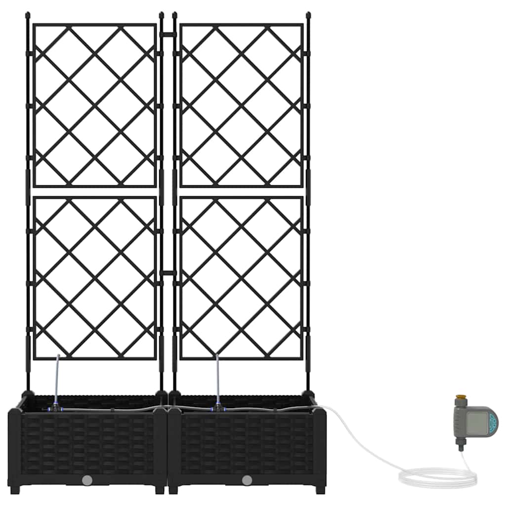 Have Blomsterkrukke 2 stk. Sort 80 x 40 x 126 cm PP