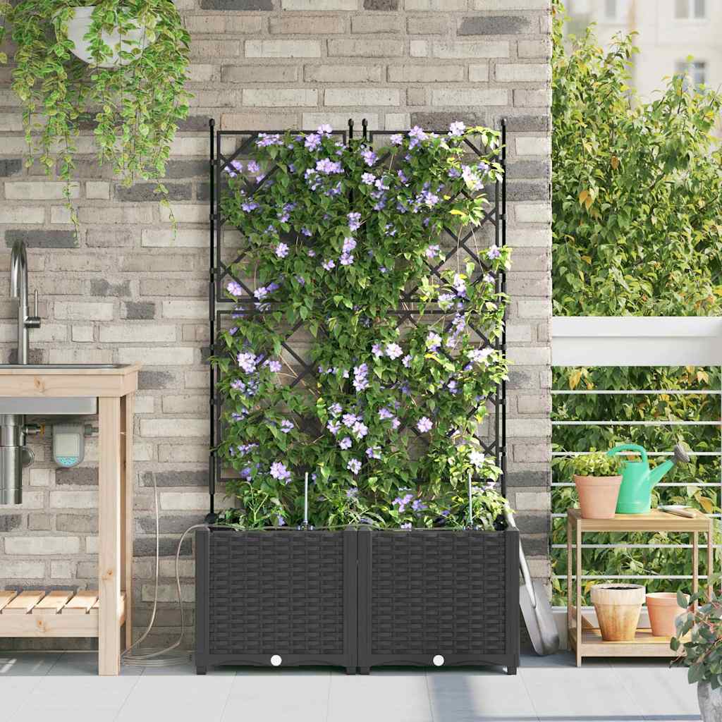 Have Blomsterkrukke 2 stk. Sort 80 x 40 x 142 cm PP