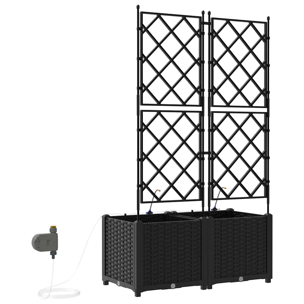 Have Blomsterkrukke 2 stk. Sort 80 x 40 x 142 cm PP