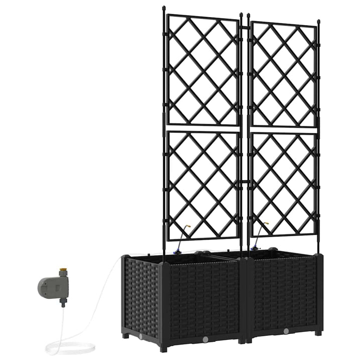 Have Blomsterkrukke 2 stk. Sort 80 x 40 x 142 cm PP