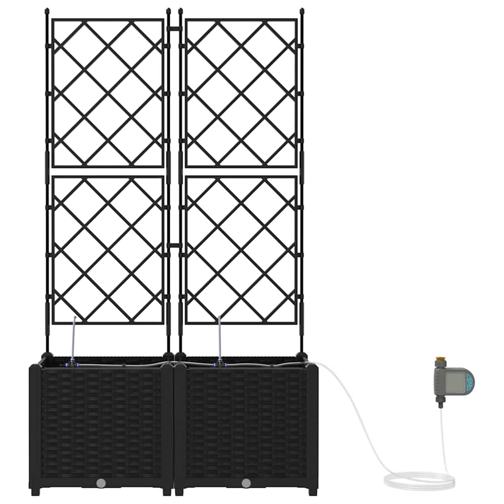 Have Blomsterkrukke 2 stk. Sort 80 x 40 x 142 cm PP