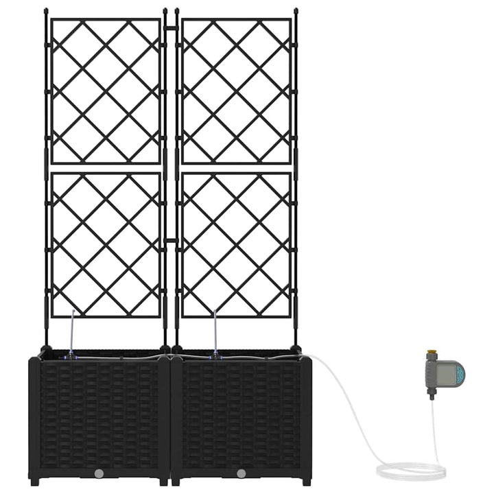 Have Blomsterkrukke 2 stk. Sort 80 x 40 x 142 cm PP