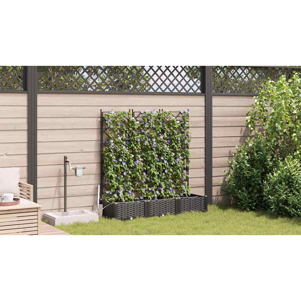 Have Blomsterkrukke 3 stk. Sort 120 x 40 x 126 cm PP