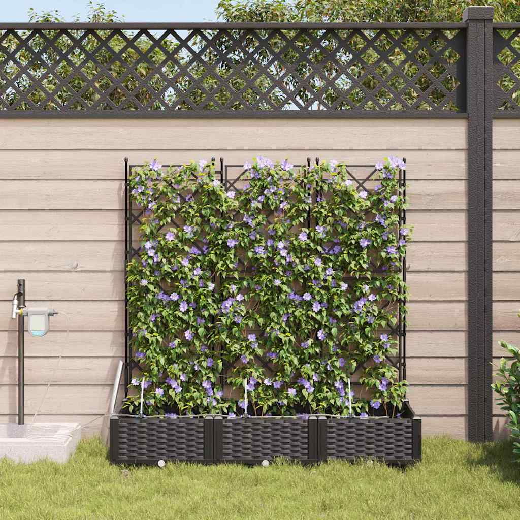 Have Blomsterkrukke 3 stk. Sort 120 x 40 x 126 cm PP