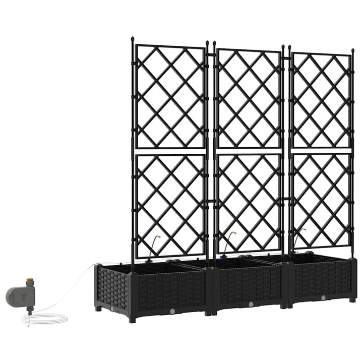 Have Blomsterkrukke 3 stk. Sort 120 x 40 x 126 cm PP