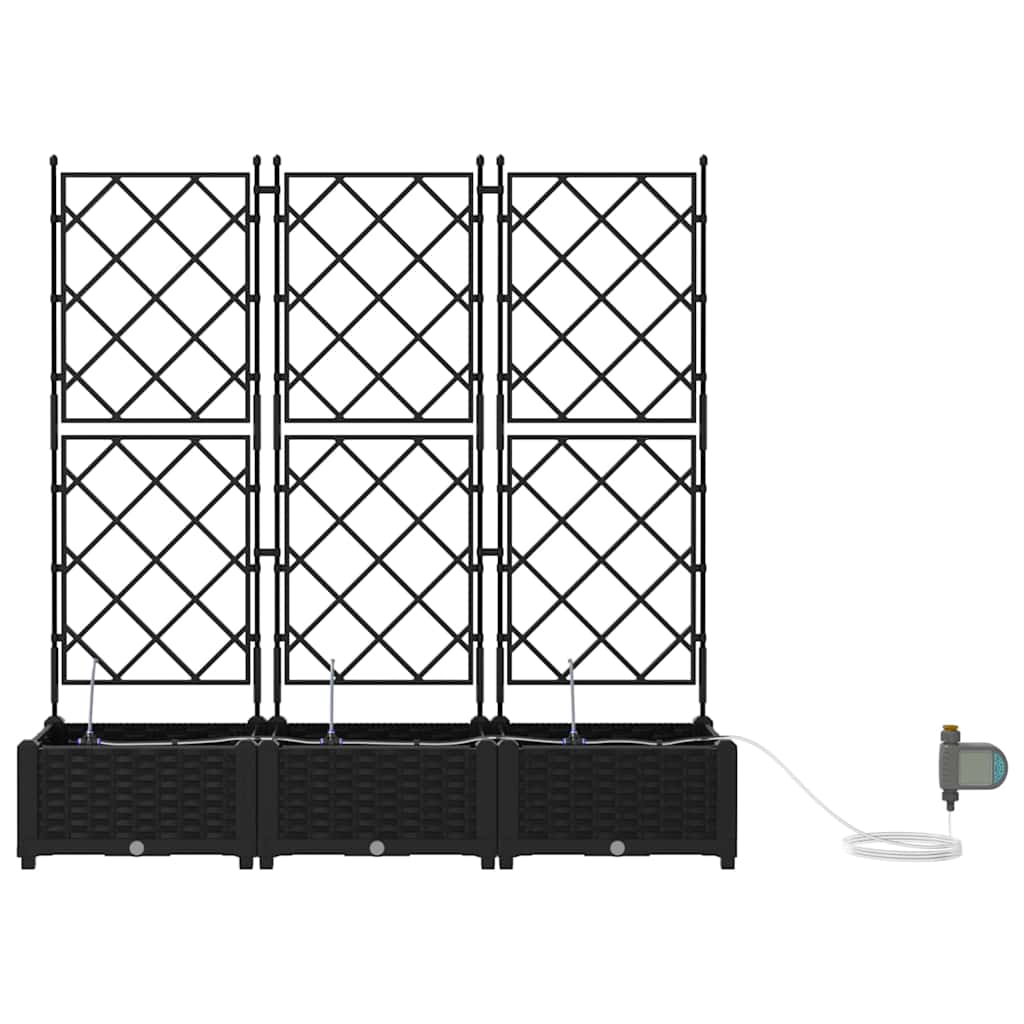 Have Blomsterkrukke 3 stk. Sort 120 x 40 x 126 cm PP