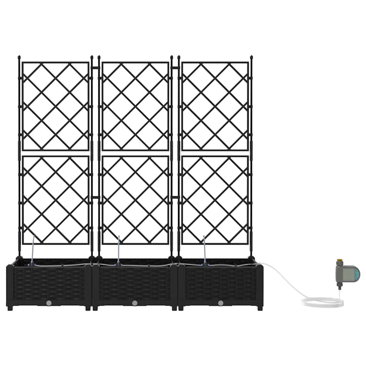Have Blomsterkrukke 3 stk. Sort 120 x 40 x 126 cm PP