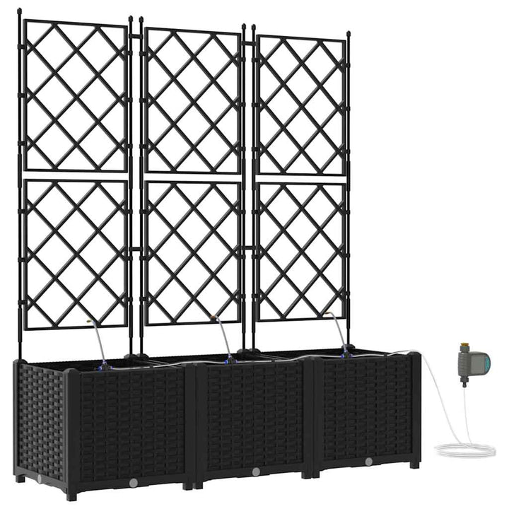 Have Blomsterkrukke 3 stk. Sort 120 x 40 x 142 cm PP