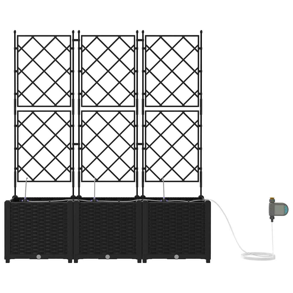 Have Blomsterkrukke 3 stk. Sort 120 x 40 x 142 cm PP