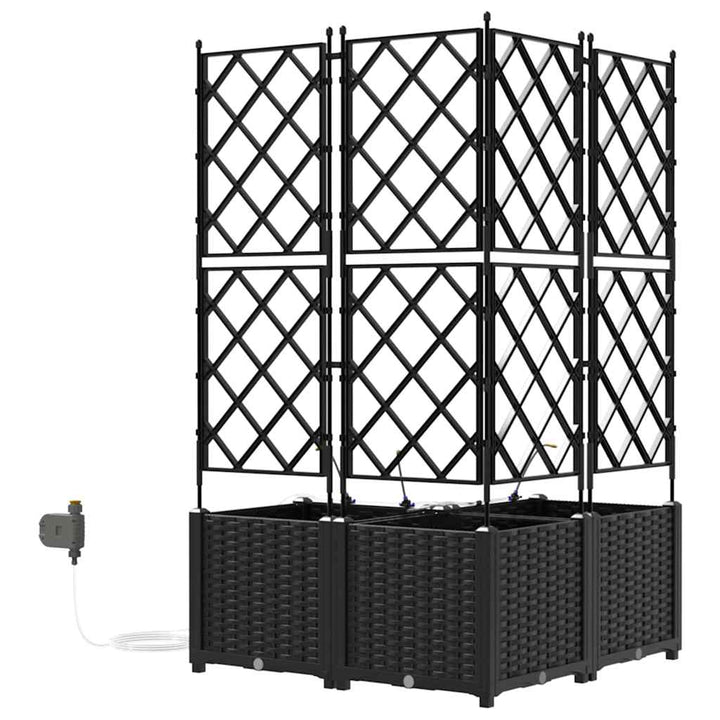 Have Blomsterkrukke 3 stk. Sort 80 x 80 x 142 cm PP