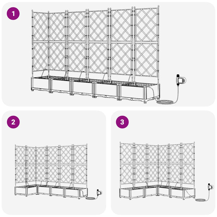 Have Blomsterkrukke 5 stk. Sort 120 x 120 x 126 cm PP