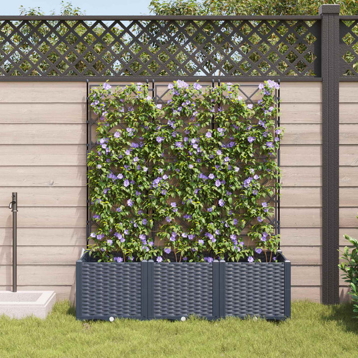 Have Blomsterkrukke 3 stk. Grå 120 x 40 x 143 cm PP