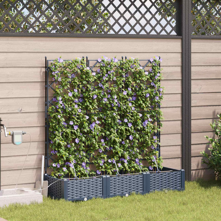 Have Blomsterkrukke 3 stk. Grå 120 x 40 x 126 cm PP