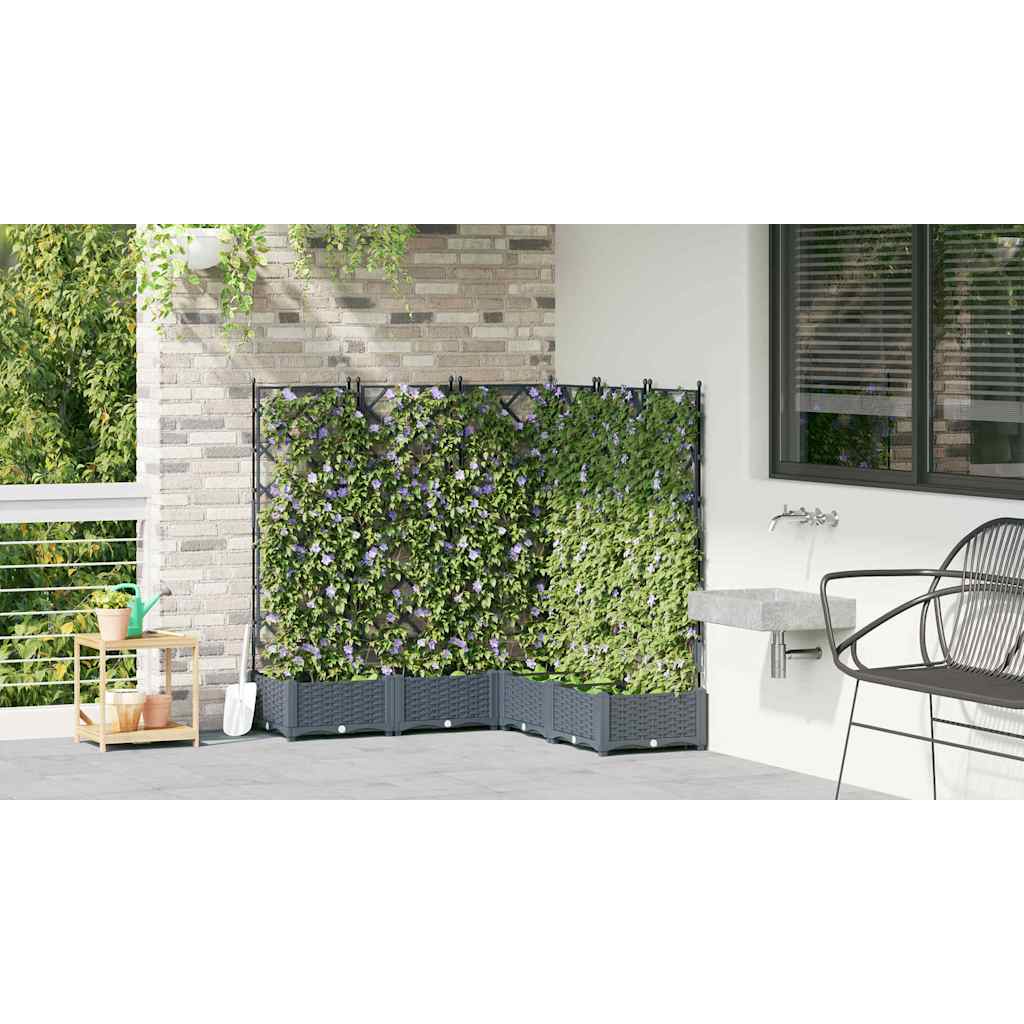 Have Blomsterkrukke 5 stk. Lysegrå 120 x 120 x 125,5 cm PP