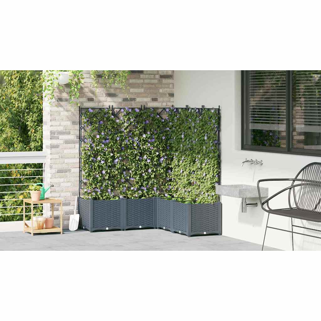 Have Blomsterkrukke 5 pcs Lys Grå 120 x 120 x 143 cm Plastik