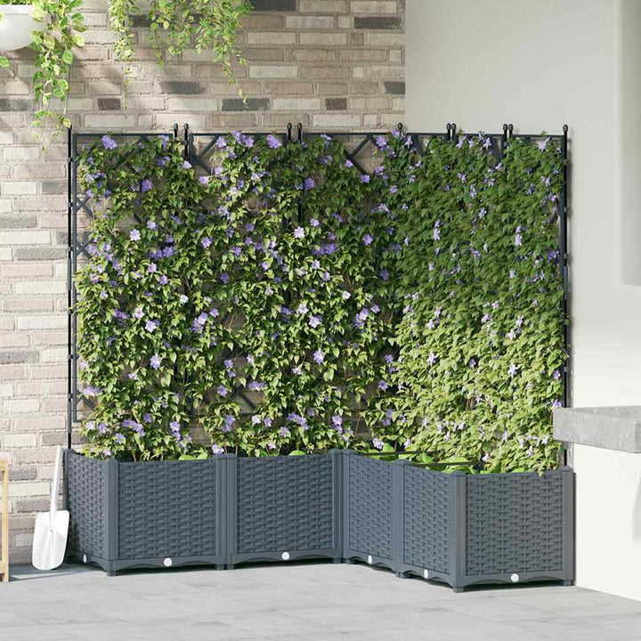 Have Blomsterkrukke 5 pcs Lys Grå 120 x 120 x 143 cm Plastik
