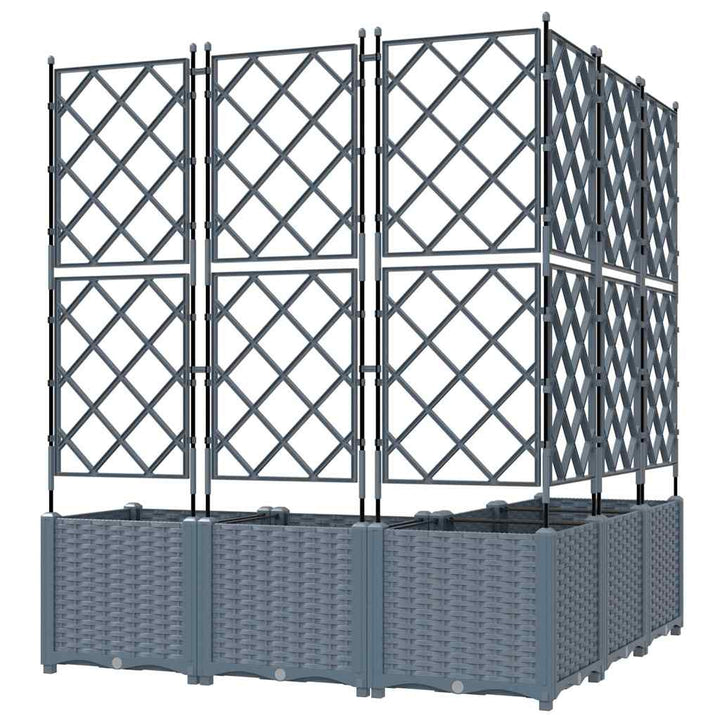 Have Blomsterkrukke 5 pcs Lys Grå 120 x 120 x 143 cm Plastik