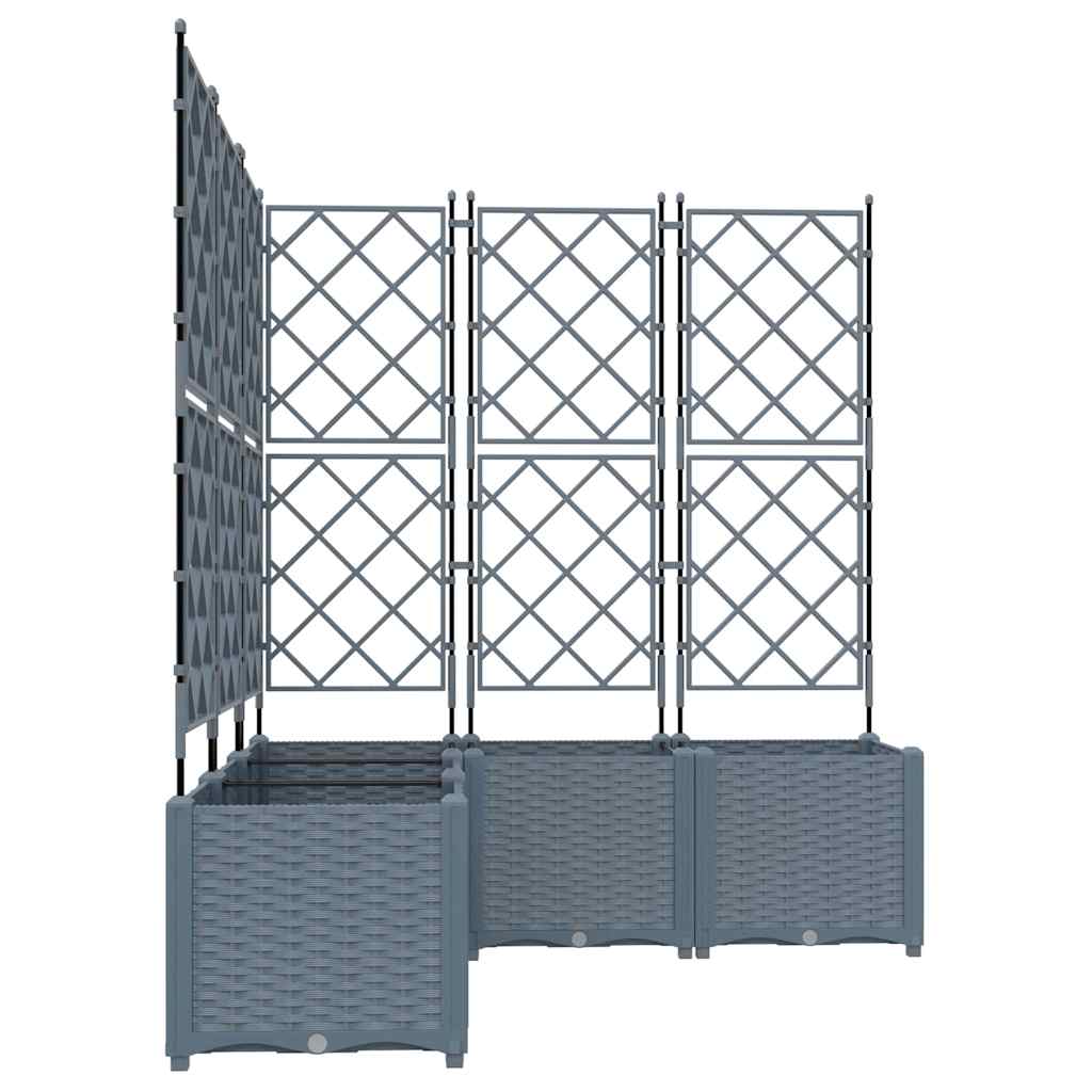 Have Blomsterkrukke 5 pcs Lys Grå 120 x 120 x 143 cm Plastik