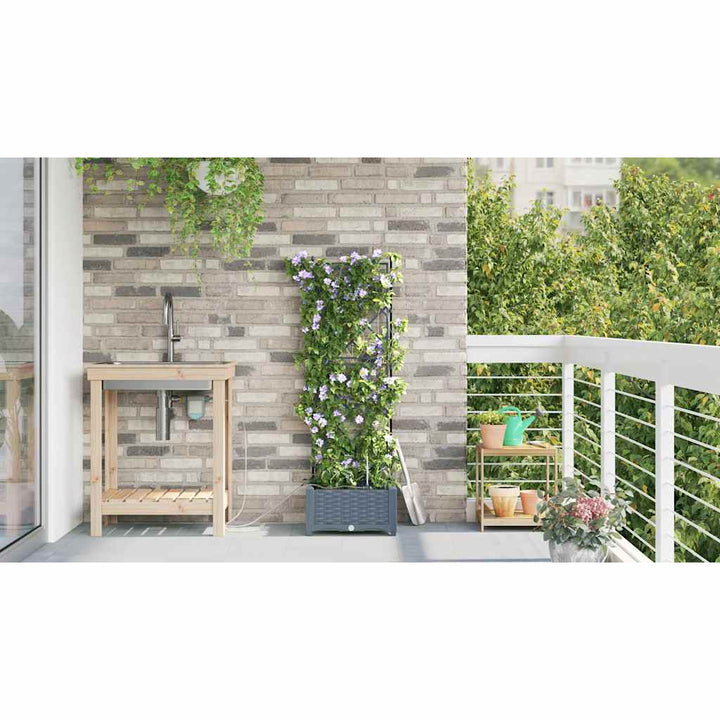 Have Blomsterkrukke Lysegrå 40 x 40 x 126 cm PP