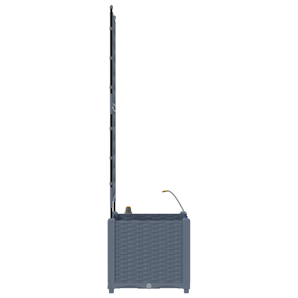 Have Blomsterkrukke 2 stk. Lysegrå 40 x 40 x 142 cm PP