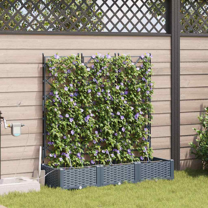 Have Blomsterkrukke 3 stk. Lysegrå 120 x 40 x 126 cm PP