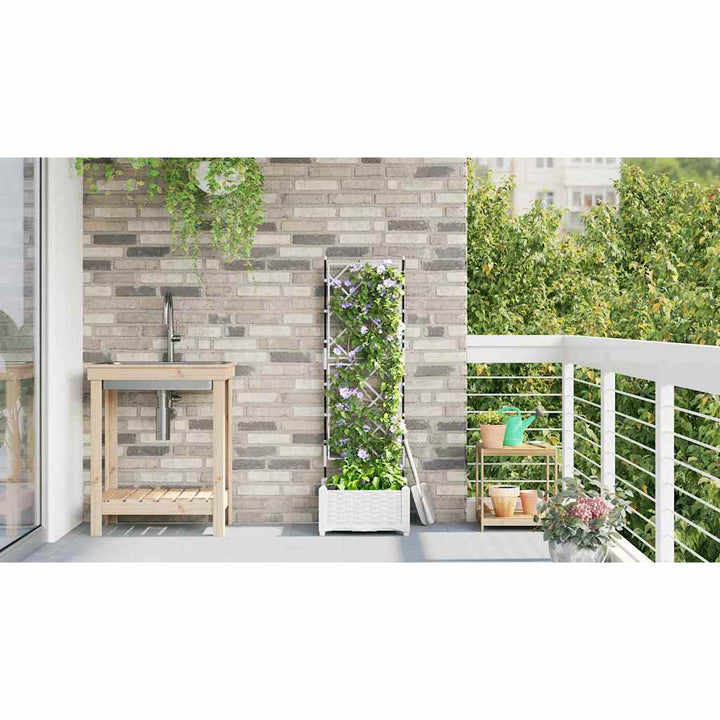 Have Blomsterkrukke Hvid 40 x 40 x 125,5 cm PP