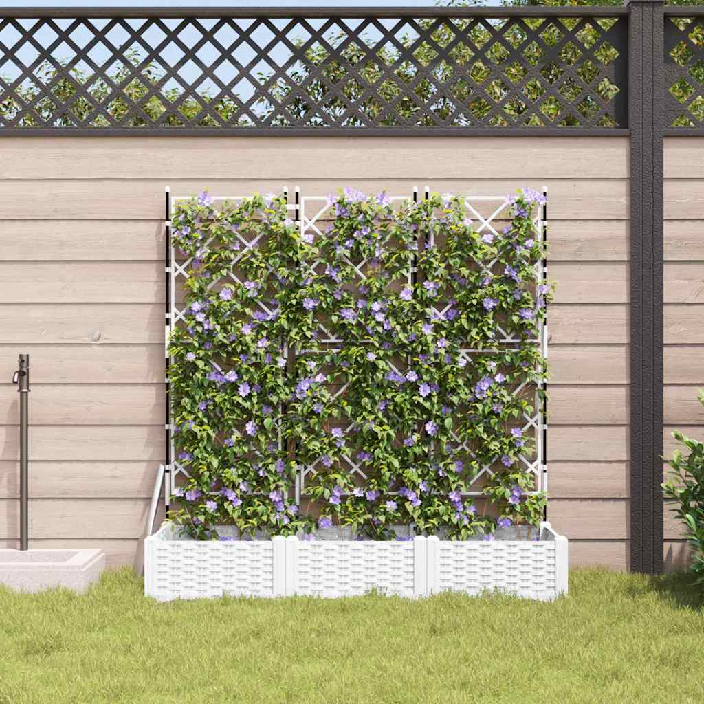 Have Blomsterkrukke 3 stk. Hvid 120 x 40 x 125,5 cm PP