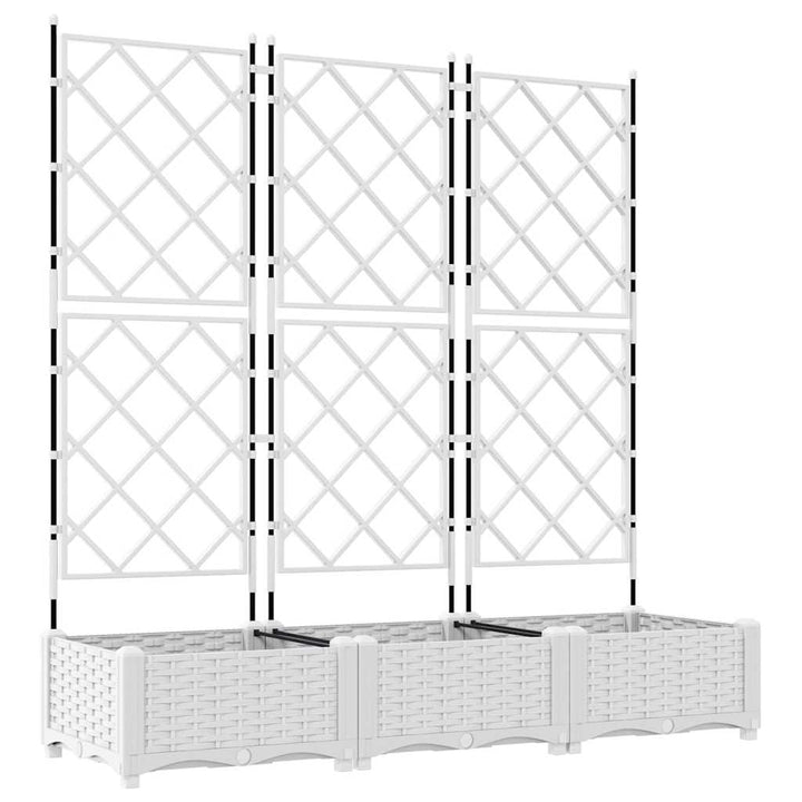 Have Blomsterkrukke 3 stk. Hvid 120 x 40 x 125,5 cm PP