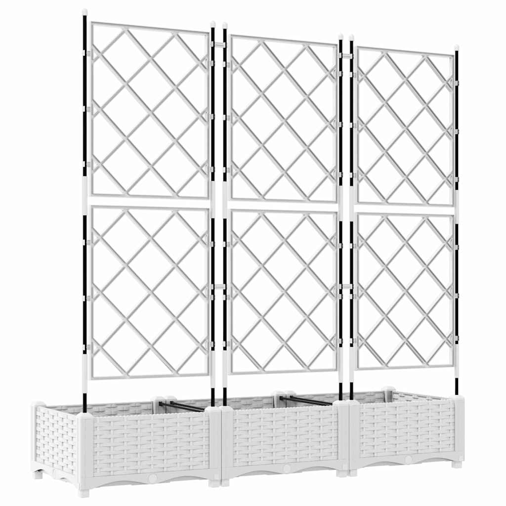 Have Blomsterkrukke 3 stk. Hvid 120 x 40 x 125,5 cm PP