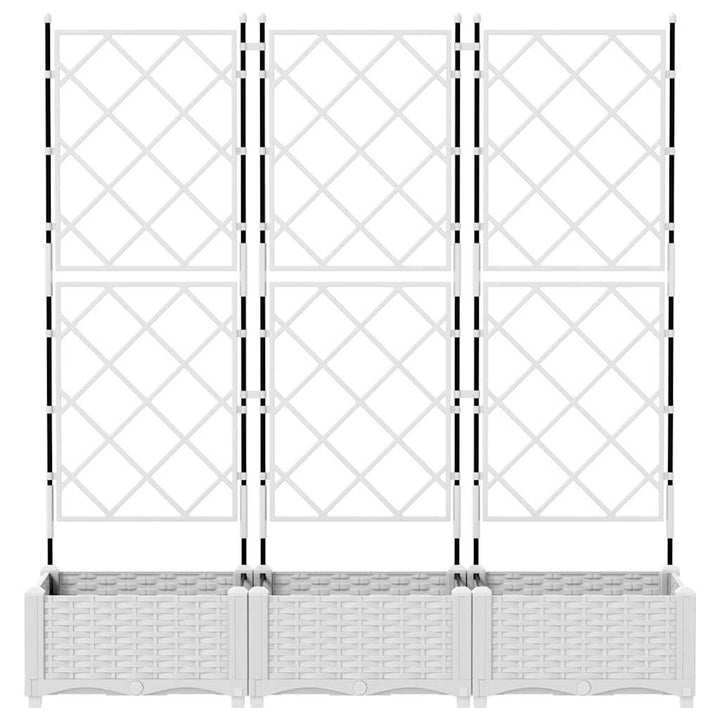 Have Blomsterkrukke 3 stk. Hvid 120 x 40 x 125,5 cm PP