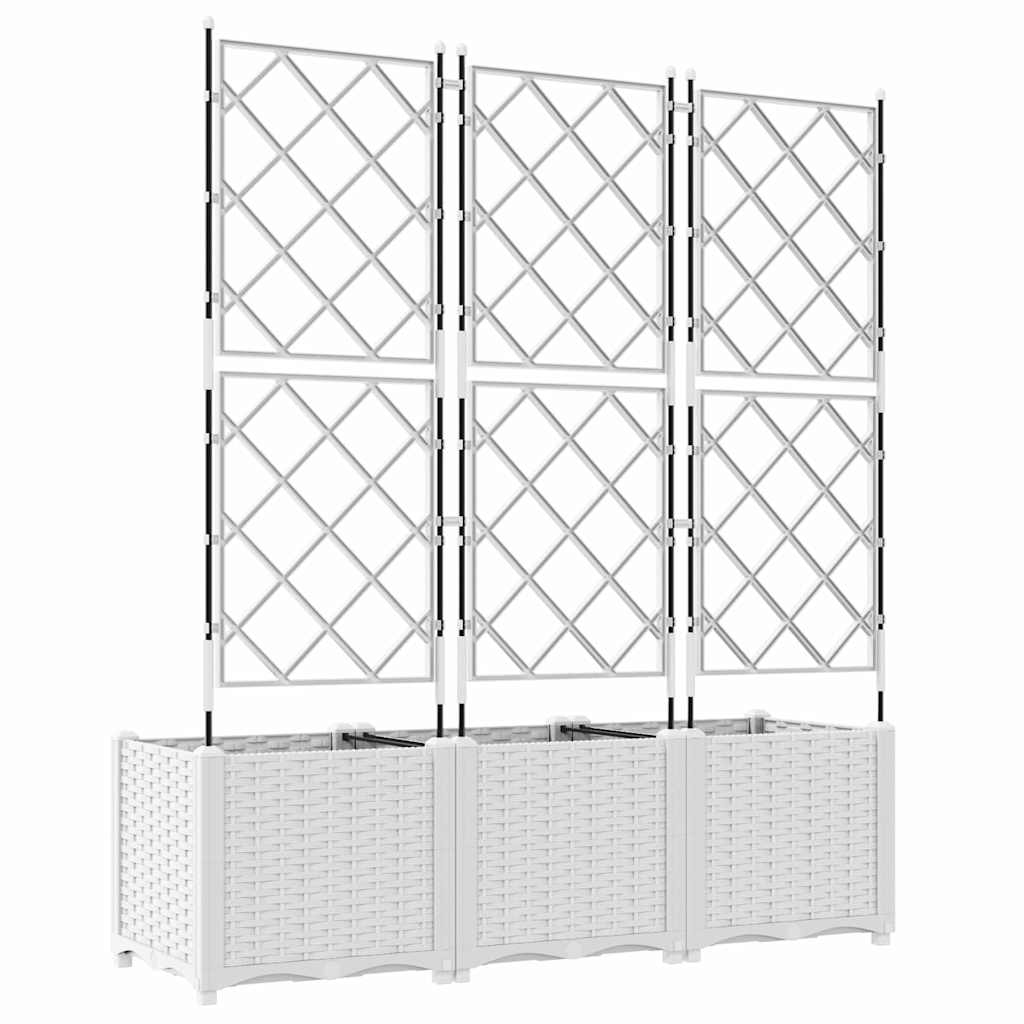 Have Blomsterkrukke 3 stk. Hvid 120 x 40 x 143 cm PP