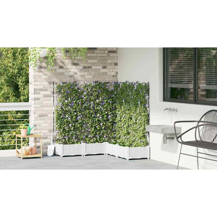 Have Blomsterkrukke 5 stk. Hvid 120 x 120 x 125,5 cm PP