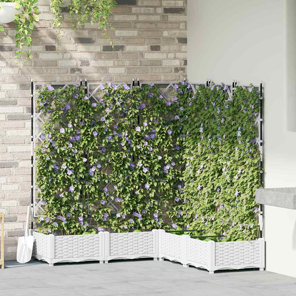 Have Blomsterkrukke 5 stk. Hvid 120 x 120 x 125,5 cm PP