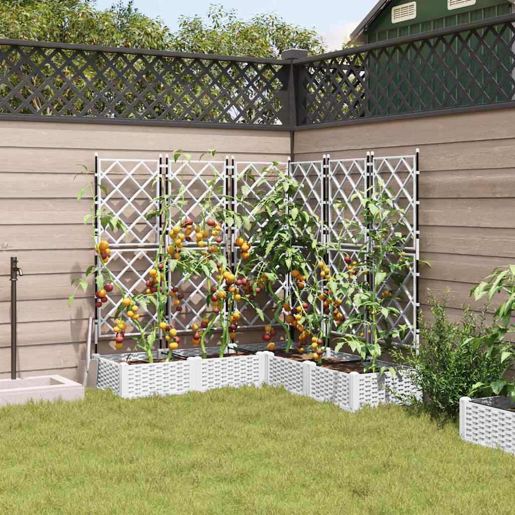 Have Blomsterkrukke 5 stk. Hvid 120 x 120 x 125,5 cm PP