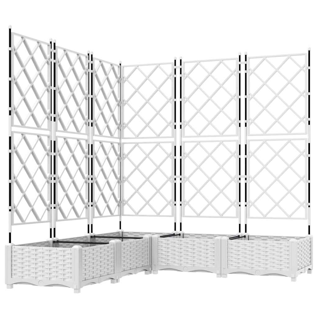 Have Blomsterkrukke 5 stk. Hvid 120 x 120 x 125,5 cm PP