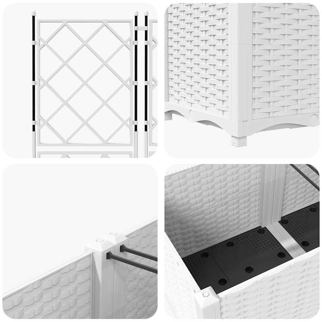 Have Blomsterkrukke 5 pcs Hvid 120 x 120 x 143 cm Plastik
