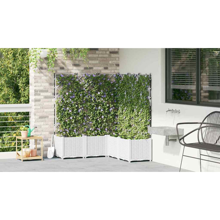 Have Blomsterkrukke 5 pcs Hvid 120 x 120 x 143 cm Plastik