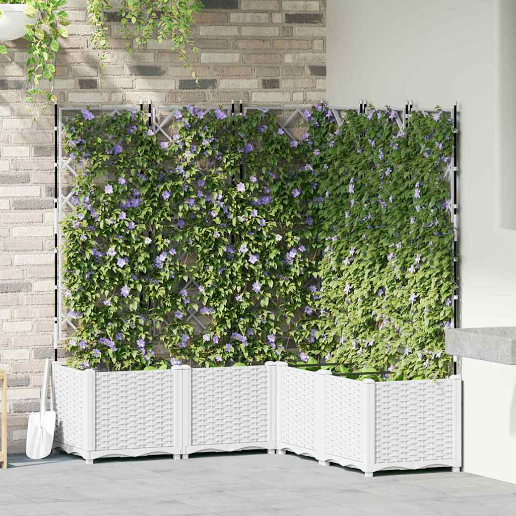Have Blomsterkrukke 5 pcs Hvid 120 x 120 x 143 cm Plastik