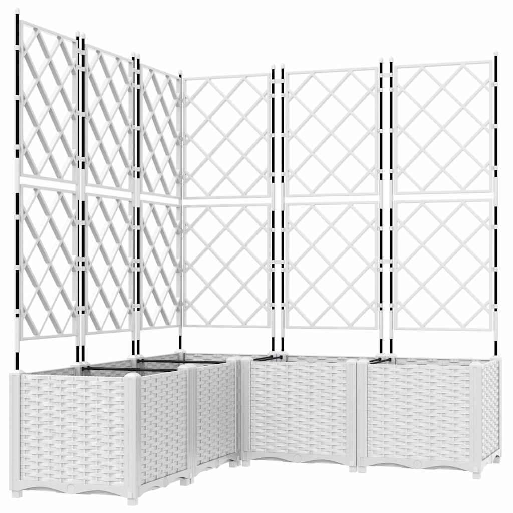 Have Blomsterkrukke 5 pcs Hvid 120 x 120 x 143 cm Plastik