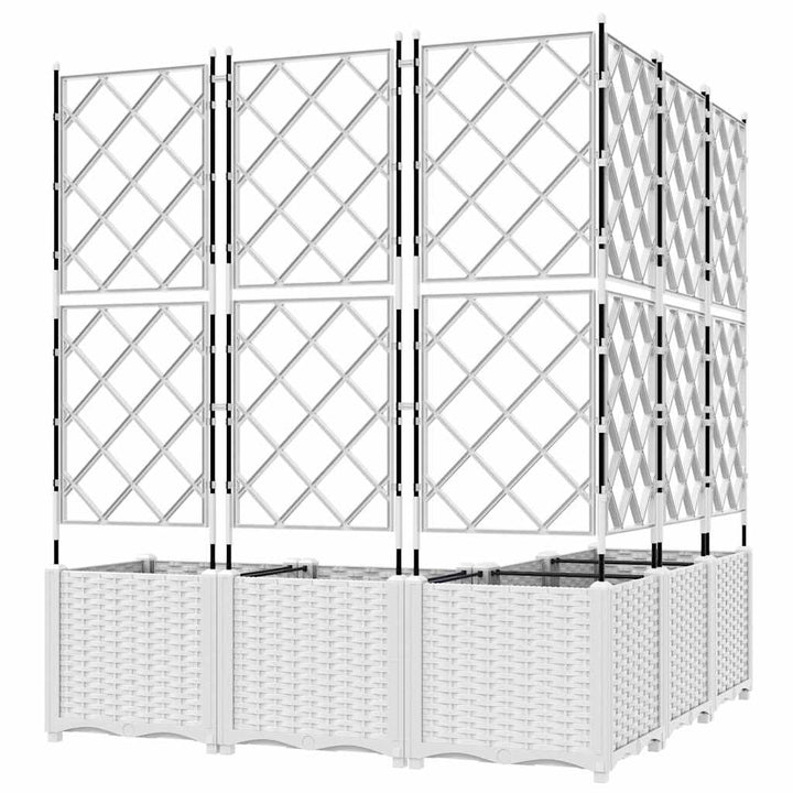 Have Blomsterkrukke 5 pcs Hvid 120 x 120 x 143 cm Plastik