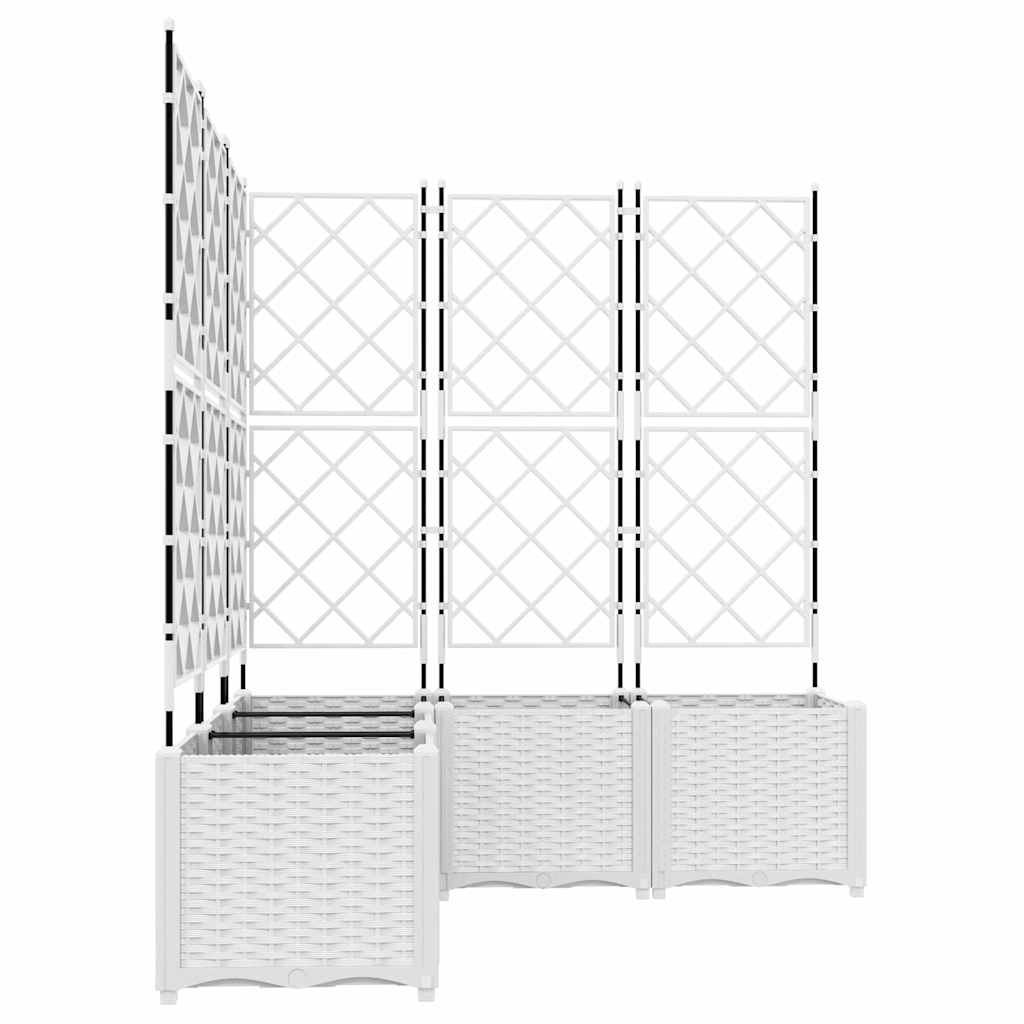 Have Blomsterkrukke 5 pcs Hvid 120 x 120 x 143 cm Plastik