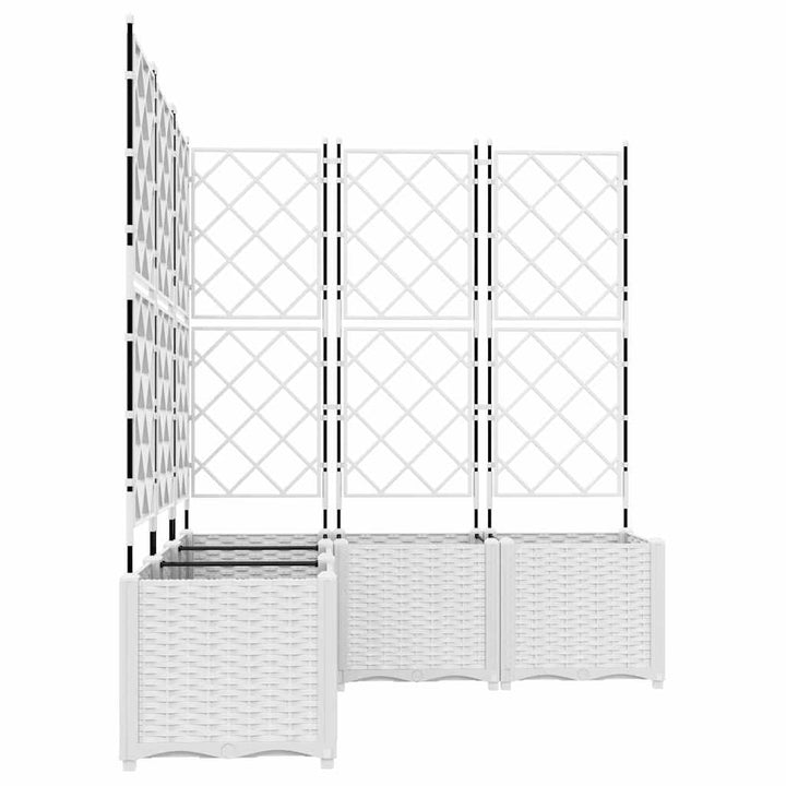 Have Blomsterkrukke 5 pcs Hvid 120 x 120 x 143 cm Plastik