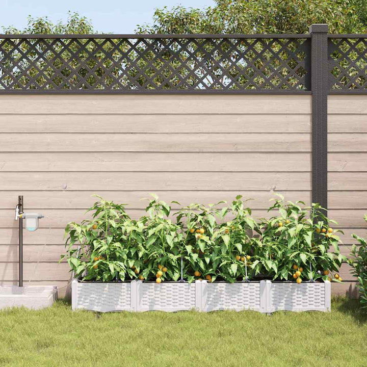 Have Blomsterkrukke 4 stk. Hvid 160 x 40 x 22 cm PP