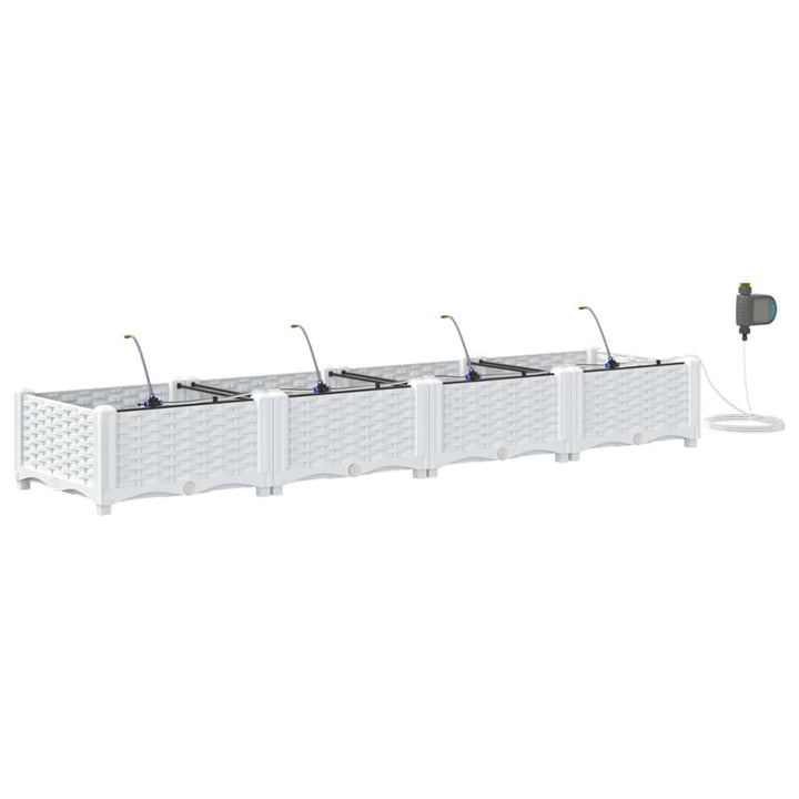 Have Blomsterkrukke 4 stk. Hvid 160 x 40 x 22 cm PP