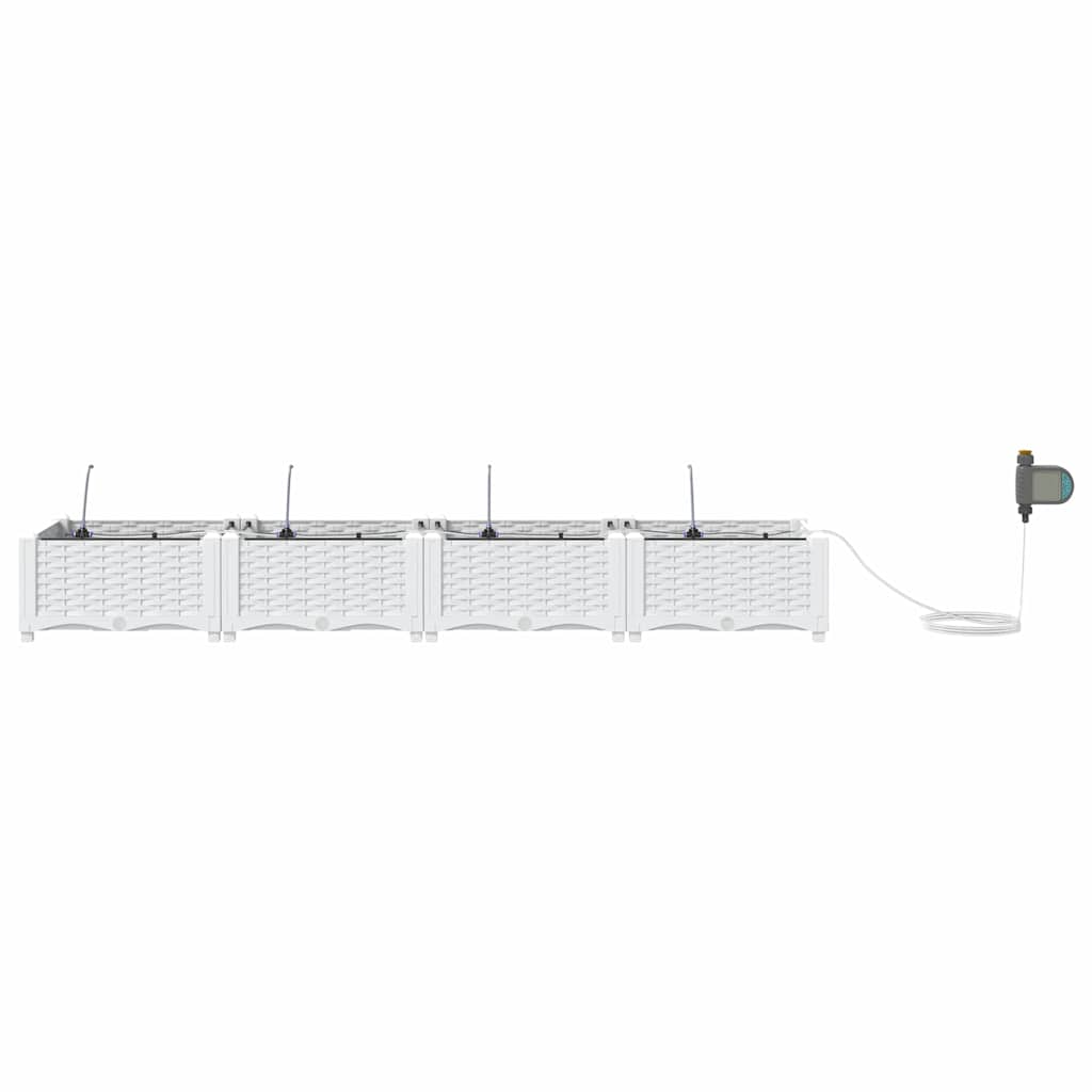 Have Blomsterkrukke 4 stk. Hvid 160 x 40 x 22 cm PP
