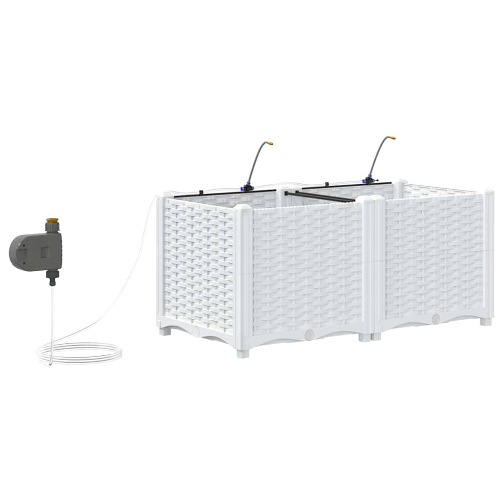 Have Blomsterkrukke 2 pcs Hvid 80 x 40 x 37,5 cm Plastik