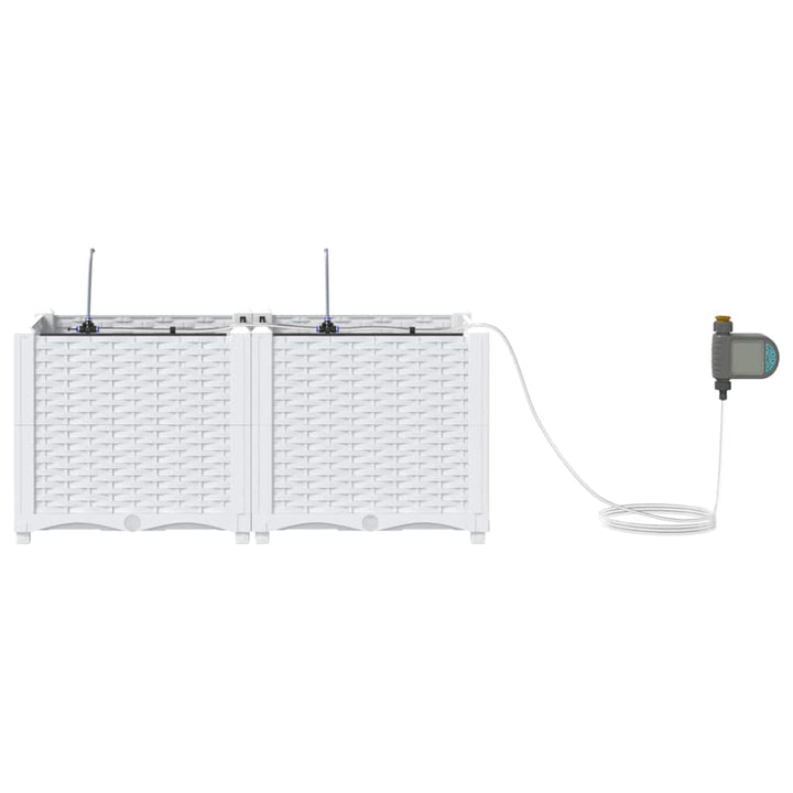 Have Blomsterkrukke 2 pcs Hvid 80 x 40 x 37,5 cm Plastik