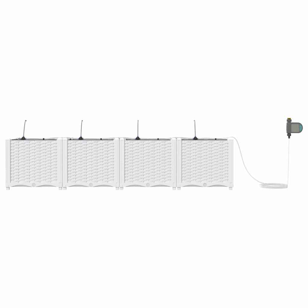 Have Blomsterkrukke 4 stk. Hvid 160 x 40 x 37,5 cm PP